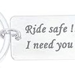 Ride Safe Drive Safe Engraved Key Ring Tucker for Husband Wife Men Women Multi-Color Key Chain-image-47