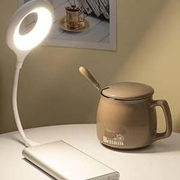 LED Desk Lamp with Flexible Gooseneck, USB Powered, 2.5W, 360° Adjustable, White-21