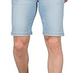 nivasu Men's Cotton Blend Regular Fit Denim Shorts – Premium Blue-picture-0