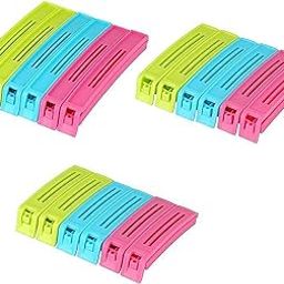 thriftkart Manual Vacuum Plastic Bag Sealer Food Pouch Clip Packet Sealer Clamps Food Snack Bag Zipper for Home Kitchen (18 Pcs, Multicolor)-image-40