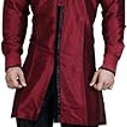 Mens Silk Black Blend Jodhpuri Indowestern Sherwani-picture-21