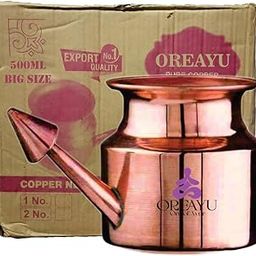510ml Copper Neti Yoga and Ayurveda Jala Neti Pot for Sinus, Nose Irrigation and Cleaning (510ml)-10