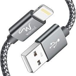 Wayona Nylon Braided Lightning USB Data Sync & 3A Charging Cable For iPhones, iPad Air, iPad mini, iPod Nano and iPod Touch Supports Carplay (3 FT Pack of 1, Grey)-20