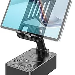 DOYKLI Phone Stand with Speaker - Universal Phone Mount Anti-Slip Desk Cell Phone Holder | Wireless Speaker Phone Stand Smartphone Desk Holder 360-Degree Rotating Phone Mount for Desks-19