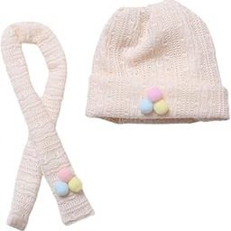 Enakshi® Doll Scarf and Hat Comfortable DIY Cartoon Doll Cuffed Cap for 6.69inch Doll Without Sweater-image-35
