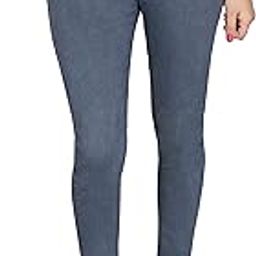 Women's Denim Skinny Fit Jeggings with Stretchable High-Rise Waist Ankle Length Solid Pattern and Elastic Closure Type-image-87