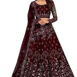 Embroidered Net Lehenga for Women, Stylish and Comfortable-32