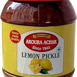 LUCKNOW'S AROURA ACHAR SINCE 1944 Lemon Pickle 800G for Home Use Home Made With Love No Artificial Colors-image-62