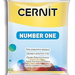 Cernit Polymer Clay - Number One Series - 56 Grams Block - Made in Belgium (Yellow)-image-69