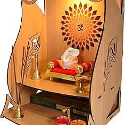 Divya Pooja mandir for Home Temple for Home Office Foldable Pooja Stand for Home Wooden mandir for Home Big Size Modern singhasan for god devghar for Home mandir for Home Wall Mounted-19