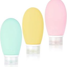 Travel Toiletries Bottle,3Pcs 60ML Refillable Travel Shampoo Bottle Set,Silicone Travel Bottles for Toiletries for Shampoo and Shower Gel(Multicolor)-39