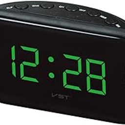 LOSA AM/FM Digital Dual Alarm Clock Radio +1.2 Big LED Display US Plug Green-picture-10