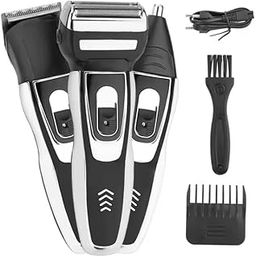 Three-in-One Multifunctional Electric Shaver and Trimmer Kit with Nose Hair Clipper and Detachable Heads-image-6