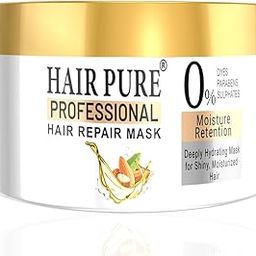 Mositure Retention Hair Mask for Deep Repair & Conditioning - Ideal for Dry, Frizzy Hair - Enriched with Argan Oil and Pro-v formula - Hair Pure Professionnel Absolut Repair Mask (250g)-13