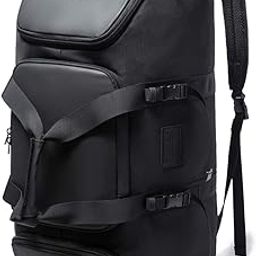 Polyester 30 Cms Travel Duffel Backpack (Bg-7088-Bl, Black)-image-2