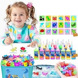 Sawkirp Darshraj 3D Aqua Jelly Magic Water kit, 12 Colorful Bottles, Educational Water Sensory Toys for Children-20