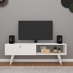 Isla Engineered Wood TV Entertainment Unit TV Console Table Floor Stand TV Unit Floor TV Cabinet - (White, D.I.Y) Ideal for Upto 50 inch-picture-15