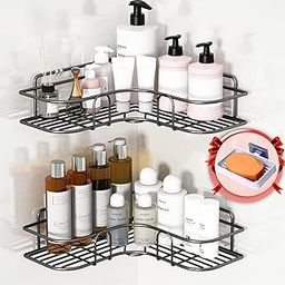 Self Adhesive Bathroom Shelf Rack Bathroom Corner Organizer Stand Corner Shelf for Bathroom Bathroom Organisers Storage Racks Bathroom Shelf Corner (Medium)-image-33