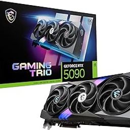 MSI GeForce RTX 5090 32G Gaming Trio OC Graphic Card - NVIDIA GeForce RTX 5090 GPU, 32GB GDDR7 512-bit Memory, 28 Gbps, PCI Express Gen 5 Interface, Upto 2482 MHz, STORMFORCE Fan-7