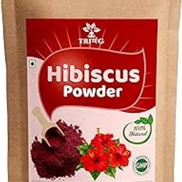 Trivang Hibiscus powder for hair growth (150 Grams) | Suitable for Hair pack, Hair oil, Face pack and Hibiscus Tea 100% Natural-image-0