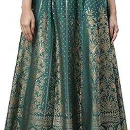 Women Polyester Printed Strechable Maxi Skirt | Ankle Length Skirt-image-34
