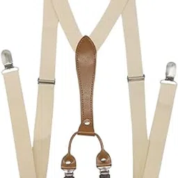yashidun Men's Suspenders with 4 Clips Adjustable Y Shape Elastic Straps-picture-26