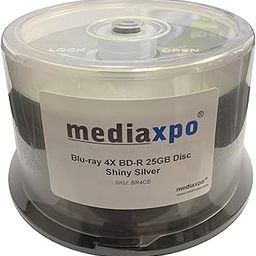 Mediaxpo 300 Grade A Blu-ray 4X BD-R 25GB Disc Shiny Silver-image-6