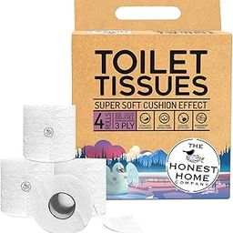 The Honest Home Co. | 3 Ply Toilet Paper Roll | 1200 Pulls | 100% Virgin Pulp & Super Soft | Clog - Free | Pack of 4 (300 Pulls/Roll)-picture-12