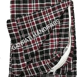 GANPATI HANDIFABS Cotton Mattress Cover 1 pcs with Zip,Multicolor + 1 Kitchen Cloth Napkin (75 x 48 x 6)-image-36