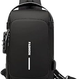 Waterproof Travel Crossbody Shoulder Bag With Anti Theft Backpack Sling Chest Bag for Hiking Walking Biking Cycling with USB Charger Port-image-23