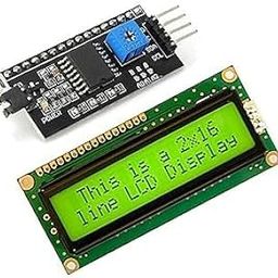 16 X 2 Jumbo Yellow and Green Color Lcd Display With IIC or I2C Serial Interface Adapter Module (Combo)-image-1