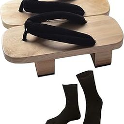 Japanese Wooden Clogs Flip Flops Lightweight Slippers for Summer Home Travel EU Size 44-12