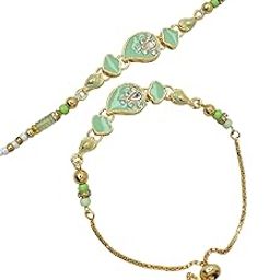 Bhaiya-Bhabhi Rakhi,Couple rakhi set, Designer Rakhi for Bhaiya bhabhi,Lumba rkhi for Bhabhi-0061-image-17