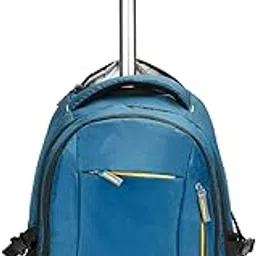 NOVEX Pacific Water Resistant Trolley With 15.6 Inch | Laptop Roller Case Trolley Backpack, Blue/Backpack Trolley | 2 Wheel Spinner Bag With Laptop Compartments | Men & Women - 35 Litre-picture-28