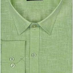 Men's Full/Long Sleeves Formal Regular Fit Cotton Linen Plain Shirt (GCRFS25)-image-101
