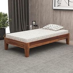 RANVEER ARTS Sheesham Wood Single Bed | Classic Cot | Bed for Bedroom | Without Storage | Furniture for Home & Hotels | Finish - Natural-image-89