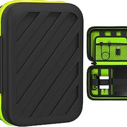 Sounce Premium External Hard Drive Disk Case Cover 2.5 Inch, 6.35cm Storage Organizer Bag SSD Earphones, Pouch for Hard Disks, Power Bank, Mobile Charger, USB Cables | Water Resistant Material, Black-14