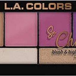 L.A. Colors So Cheeky Blush and Highlight Palette (Highlighter), Sweet and Sassy, 22g-24