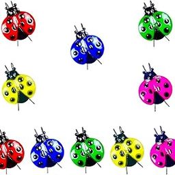 UJEAVETTE Ladybug Wall Decoration Statue Crafts Lawn Ornament for Porch Terrace Indoor Red-image-98