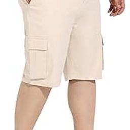 Plus Men's Cargo Shorts for Casual Wear | 6 Pockets | Plus Size Fit | Button Closure | Cotton Poly Cargo Shorts Crafted with Comfort Fit for Everyday Wear-picture-0