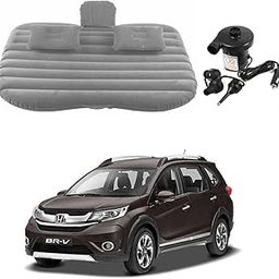 Oshotto Multifunctional Car Travel Bed Mattress with Two Air Pillows, Car Air Pump Compatible with Honda BR-V (Grey)-image-119