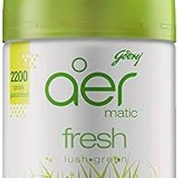 Godrej aer Matic Automatic Room Fresheners Refill Pack | Fresh Lush Green | 2200 Sprays Guaranteed | Lasts up to 60 days (210ml)-24