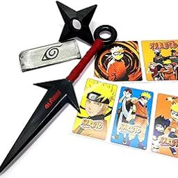 CuteCart Naruto Anime Toy Set, Kunai Knife with Headband and Shuriken, Includes Free Stickers-image-30