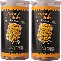 GREENLAND Roasted Makhana (Foxnut) (Pack of 2, 75g Each) Healthy Snacks | Gluten Free | Rich in Protein | Zero Trans Fat | Flavor: Cheese & Herbs-26