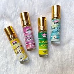 Kriddha Pack of 4 attar for laddu gopal || Kanha ji || ittar || Thakur ji || Gopal ji perfume || perfume || Attar (Chandan/Chameli/Fantasia/Rajnigandha)-47
