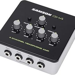 Samson Technologies Qh4 4-Channel Studio Over Ear Wired Headphones Amplifier, Black-image-93