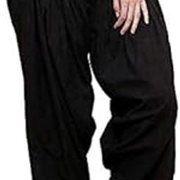 Woman's Plain Cotton Salwar Free Size || Plain Patiala || SEMI Patiala Pants || Solid Cotton-image-10