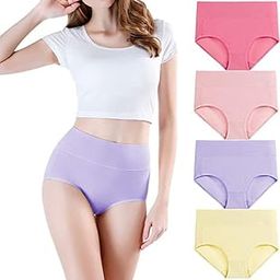 Women's Cotton PN-043 Fitted Bikini Style Underwear | Women Thong High Waist Panty | Low Rise Sexy Solid Hipster Lingerie high Waist Panties | 100% Super Cotton Combo(Multicolor)(Pack of 4).-image-80