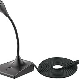LANDIBO 3.5mm PC Microphone，Professional Adjustable gooseneck Streaming mic Compatible with PC/Mac driverless Plug and Play, Recording, Gaming, Streaming, Podcast Microphone (3.5mm)-24