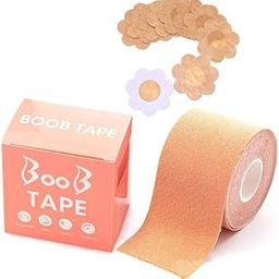 Breast Support Tape with 10 Nipple Covers, Skin-Tone Adhesive Tape for Lift and Shaping, Women's Body Tape-image-65